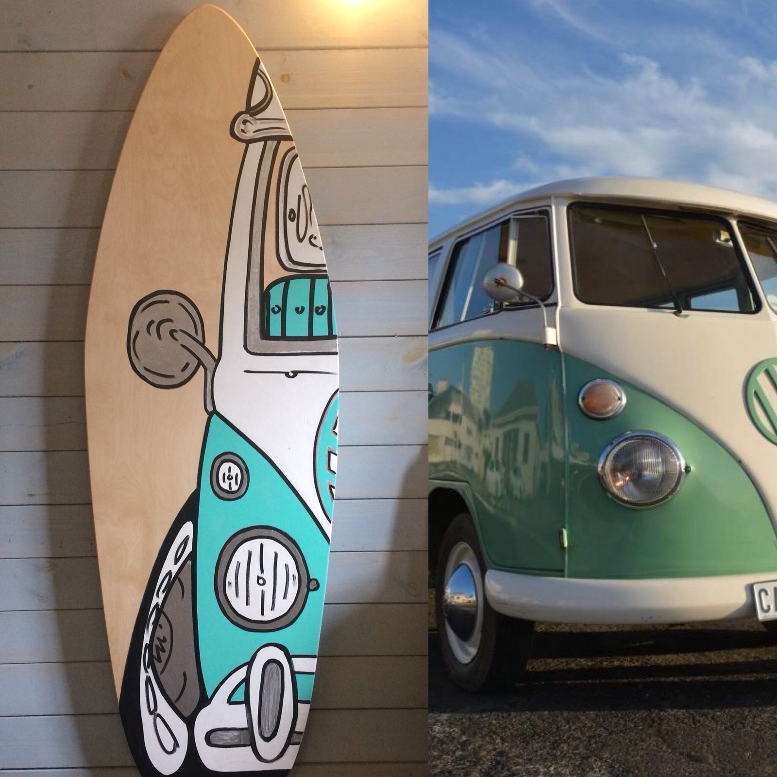 Vw Transporter Camper Van Wall Art Wedding Guest Book Mega Board 1.5m