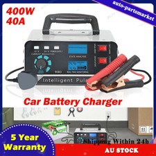 400W 40A 12V/24V Car Battery Charger Smart Pulse Repair Boat Trickle AU plug