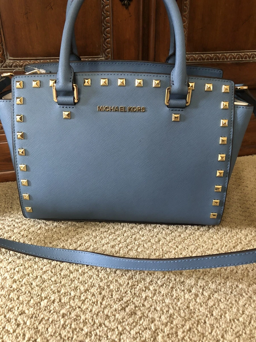 michael kors selma medium blue