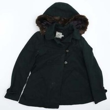 ASOS Womens Green Jacket Coat Size 6 Button