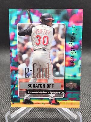 2001 Upper Deck e-Card Ken Griffey Jr. #E8 Scratch Off Reds Card
