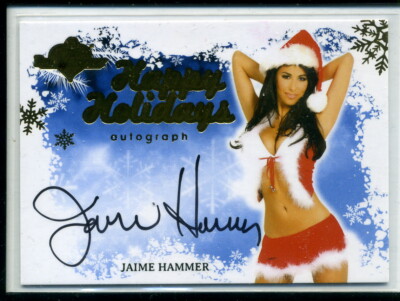 2012 Bench Warmer Blue Holiday Jaime Hammer Autograph Auto Arizona State ASU
