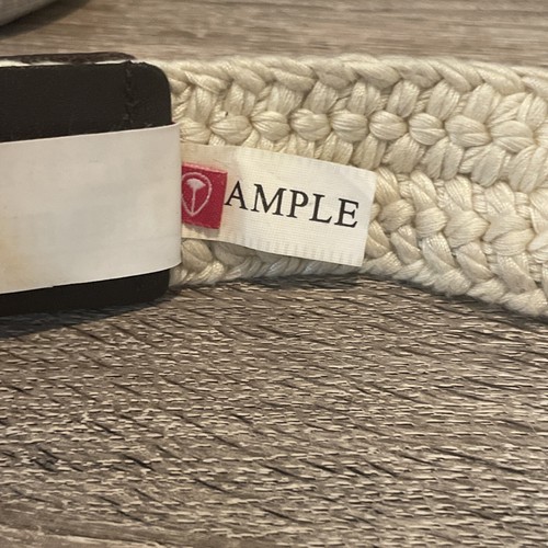 Cinturón tejido extensible Nixon para hombre con logotipo de ribete de cuero talla única RARO "MUESTRA" - Imagen 5 de 7