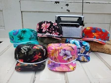 Vintage 1990's Hawaiian Floral Snapback Trucker Hat Adjustable