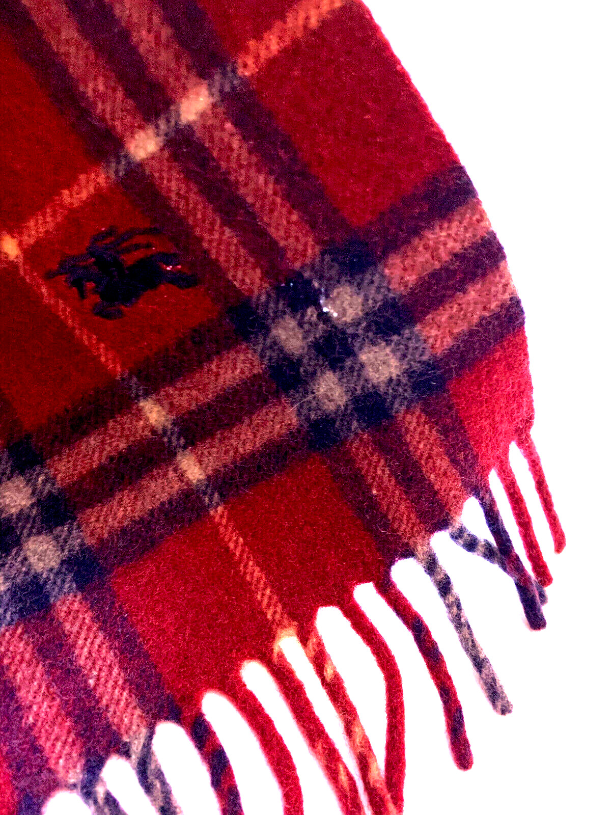 Burberry Vintage  Red Classic House/Nova Check Lambs Wool image 7