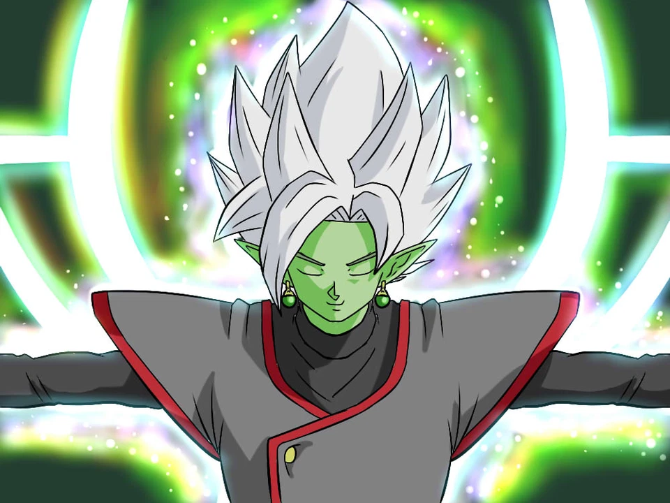 Peruca de cabelo curta Dragon Ball Son Goku Zamasu Supreme Kai cosplay - Imagem 2 de 2