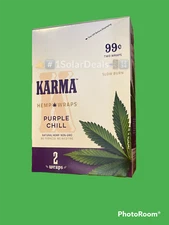 FREE GIFT🎁Karma Purple Chill 50 High Quality Natural Hemp Rolling Papers ZigZag