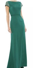 Mac Duggal (158) Embellished Cap Sleeve A-Line Gown Size 4