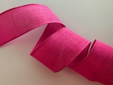 Hot Pink Ribbon, 2 1/2" Wide, Wired Edge, 5 YARDS