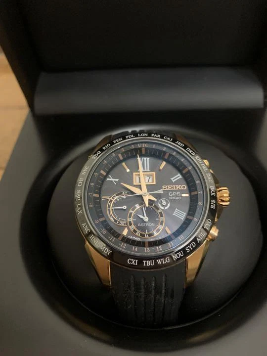 Seiko Astron SBXB153 Stainless Steel GPS Box Solar Mens Watch