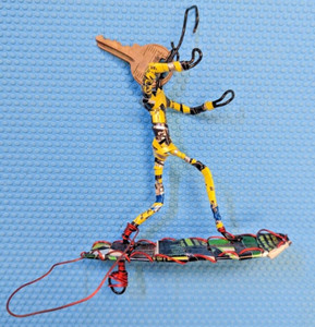 Upcycled Can Surfer Ornament