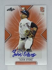 2021 LEAF PERFECT GAME ORANGE YAHIR OTERO PAPER RC AUTO # 1/30