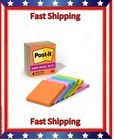 Post-it Super Sticky Full Stick Notes, 3 in x 3 in, 6 Pads, 2x the Brand new