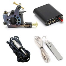 New Tattoo Kit Coil Tattoo Machine Mini Tattoo Power Supply Pedal Clip Cord Set