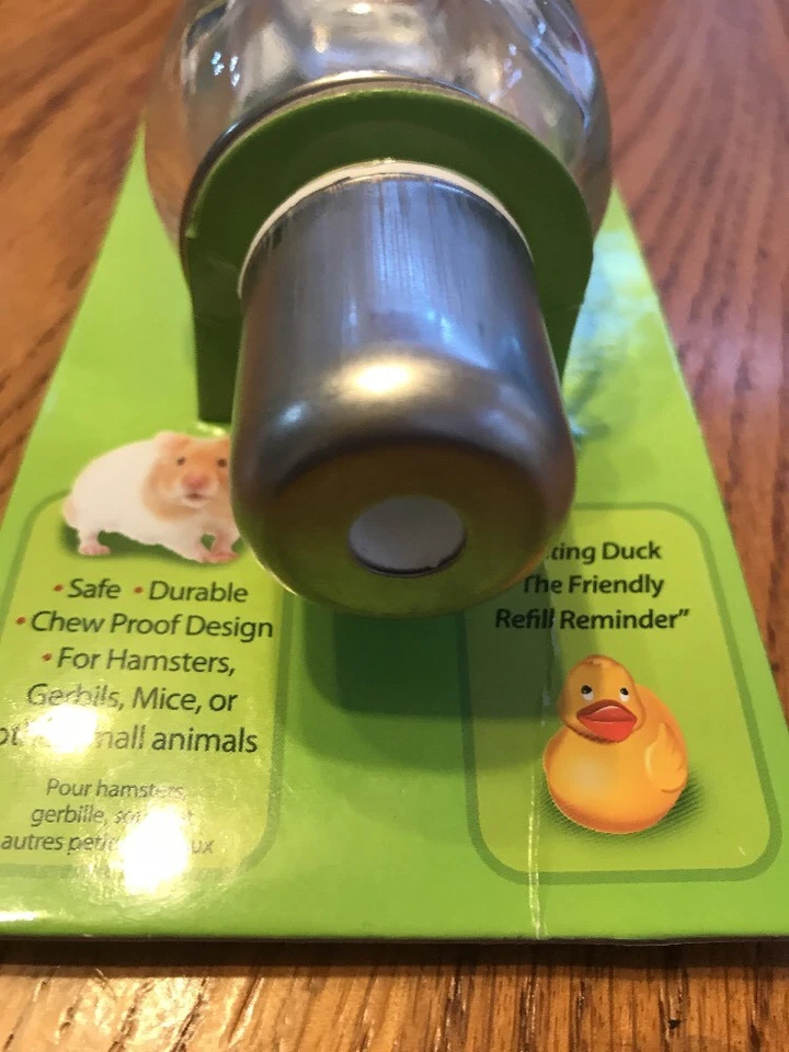 Botella de agua de vidrio a prueba de masticables KAYTEE animales pequeños 6 oz falta una pieza Foto 3 de 4