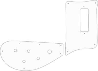 WD Custom Pickguard For Rickenbacker 4003 Bass #02M White Matte