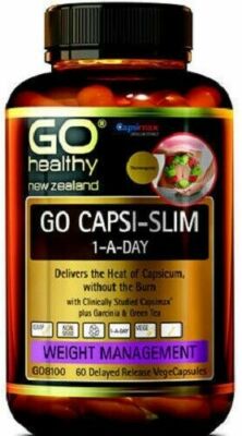 Go Healthy GO Capsi-Slim 1-A-Day 60 VegeCapsules Capsimax + Garcinia & Green Tee