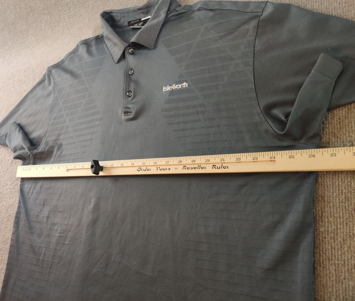 Tiger Woods Collection Golf Polo Shirt Mens 2XL Gray Nike Dri-FIt