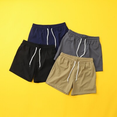 Summer Men's Plus Size Fitness Quick Dry Elastic Sports Elastic Waist Shorts