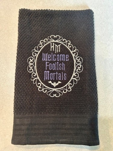 Disney Haunted Mansion Kitchen 2 towels Set. Embroidered by me. - Picture 3 of 5