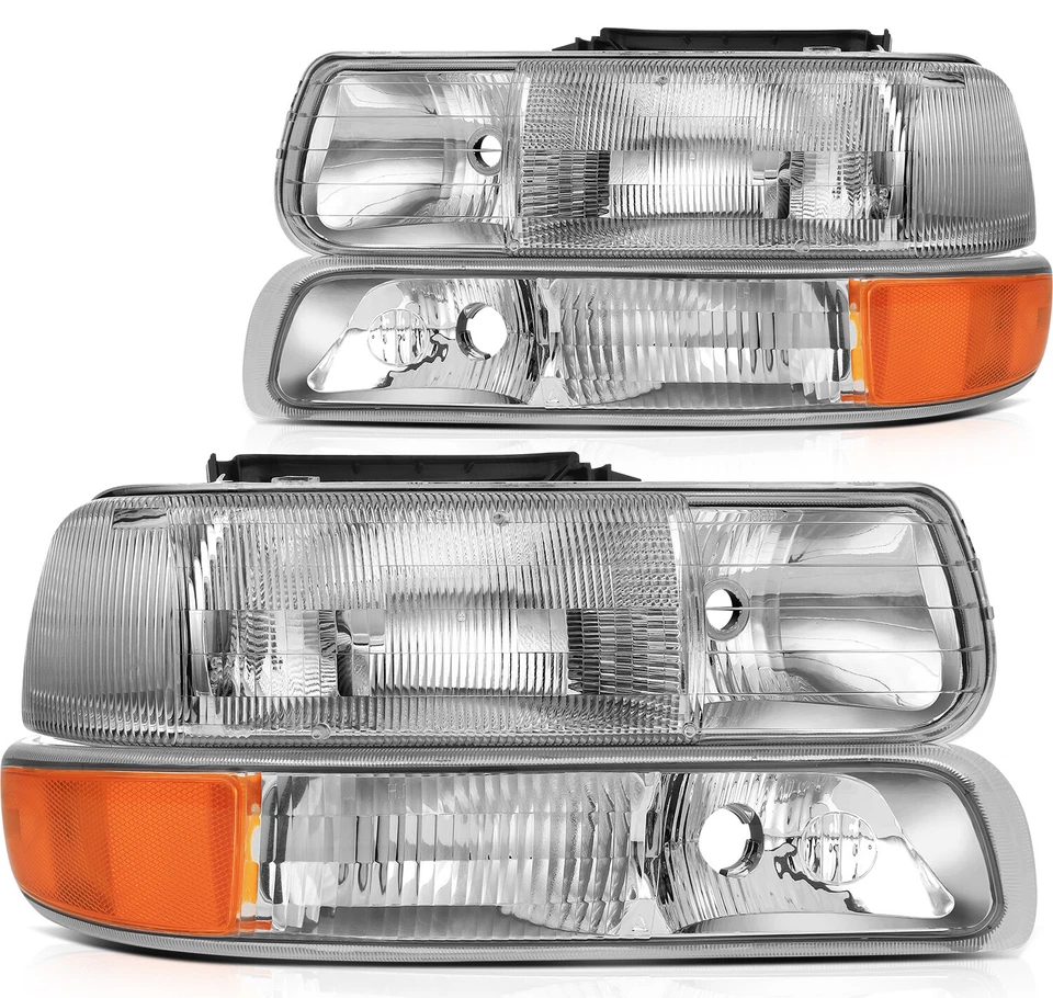 For 1999-2002 Chevy Silverado /2000-2006 Suburban Tahoe 1500 2500 Headlights - Image 2 of 4