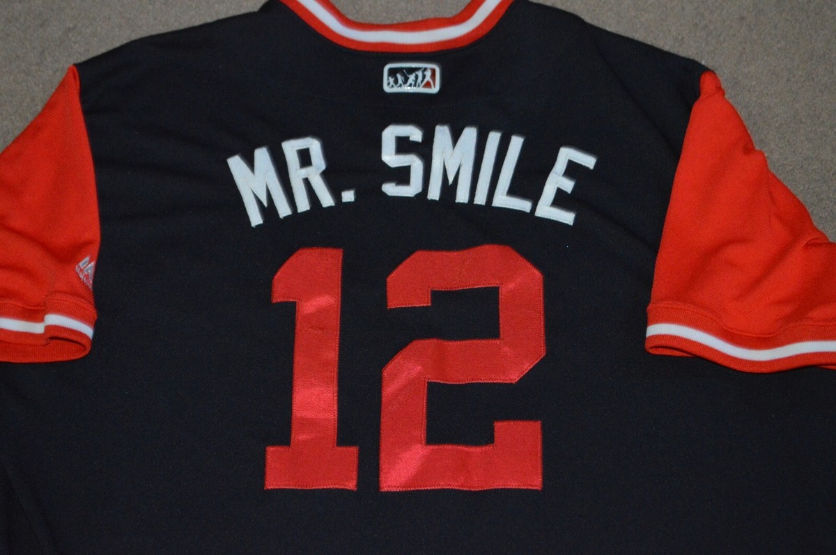 Mr Smile Cleveland Indians Jersey 2017 Francisco Lindor Cleveland