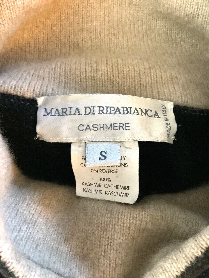 MARIA DI RIPABIANCA S 码 100% 羊绒超大漏斗领套衫毛衣 — 第 2/4 张图片