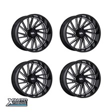 Moto Metal Mo811 Combat Gloss Black Milled 20x10 6x139.7 -18mm Set Of 4