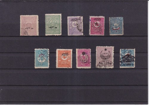 SA37f Turkey 1890's - 1910's overprinted used stamps selection