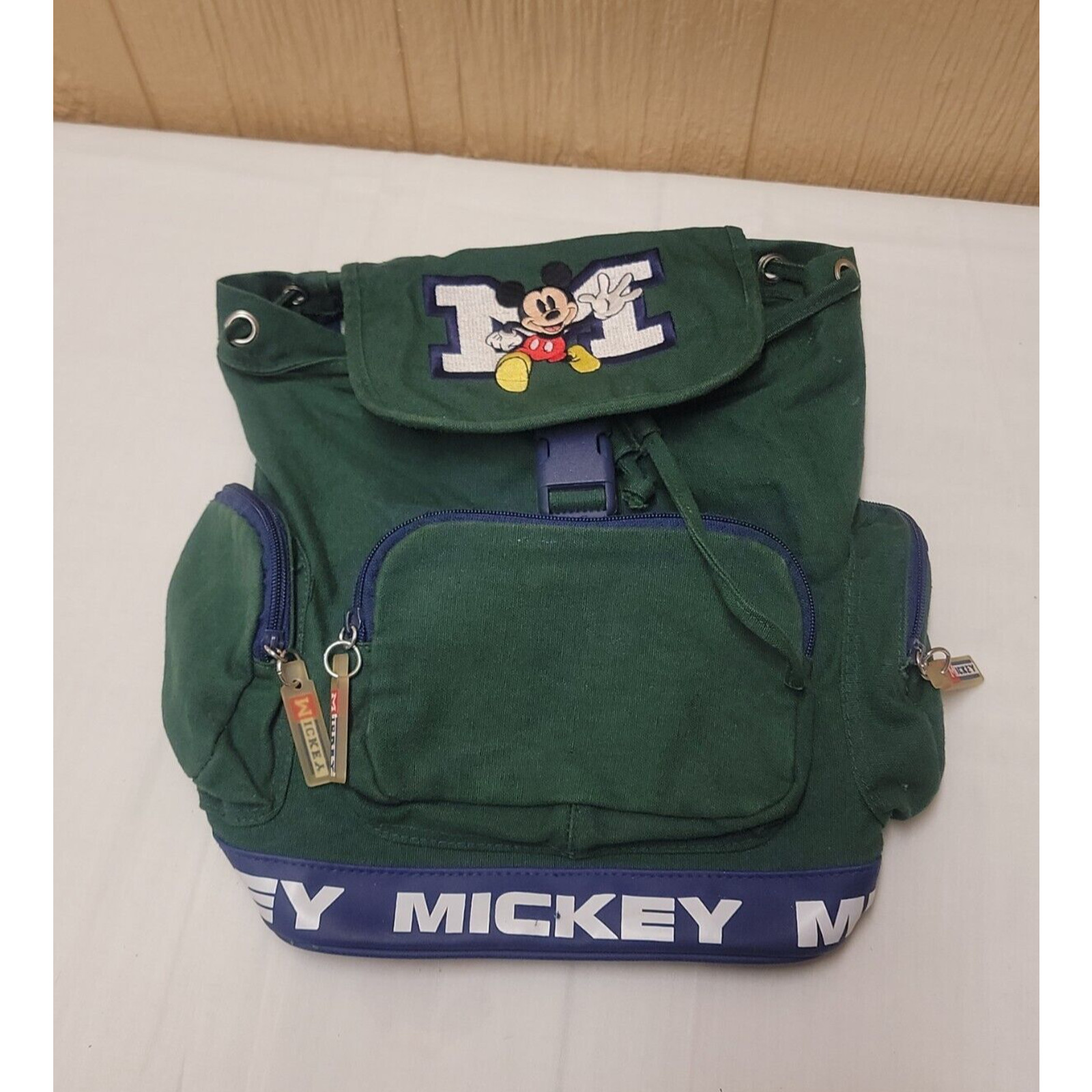 Mickey Mouse Backpack Drawstring Multi-Pockets 12… - image 1