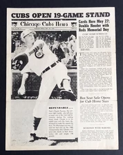 Chicago Cubs News May 1946 Baseball Team Newsletter Paper Mailer Vol 11, No. 2