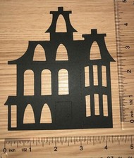 10 Haunted House cardstock paper die cut embellishments HALLOWEEN