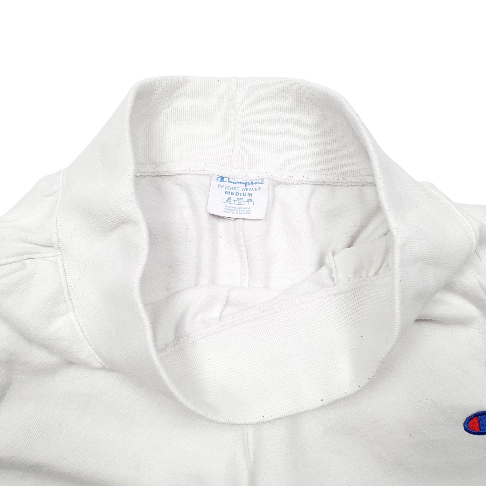 CHAMPION Reverse Weave Jogger Trousers Cotton White Mens W28 L29 image 2