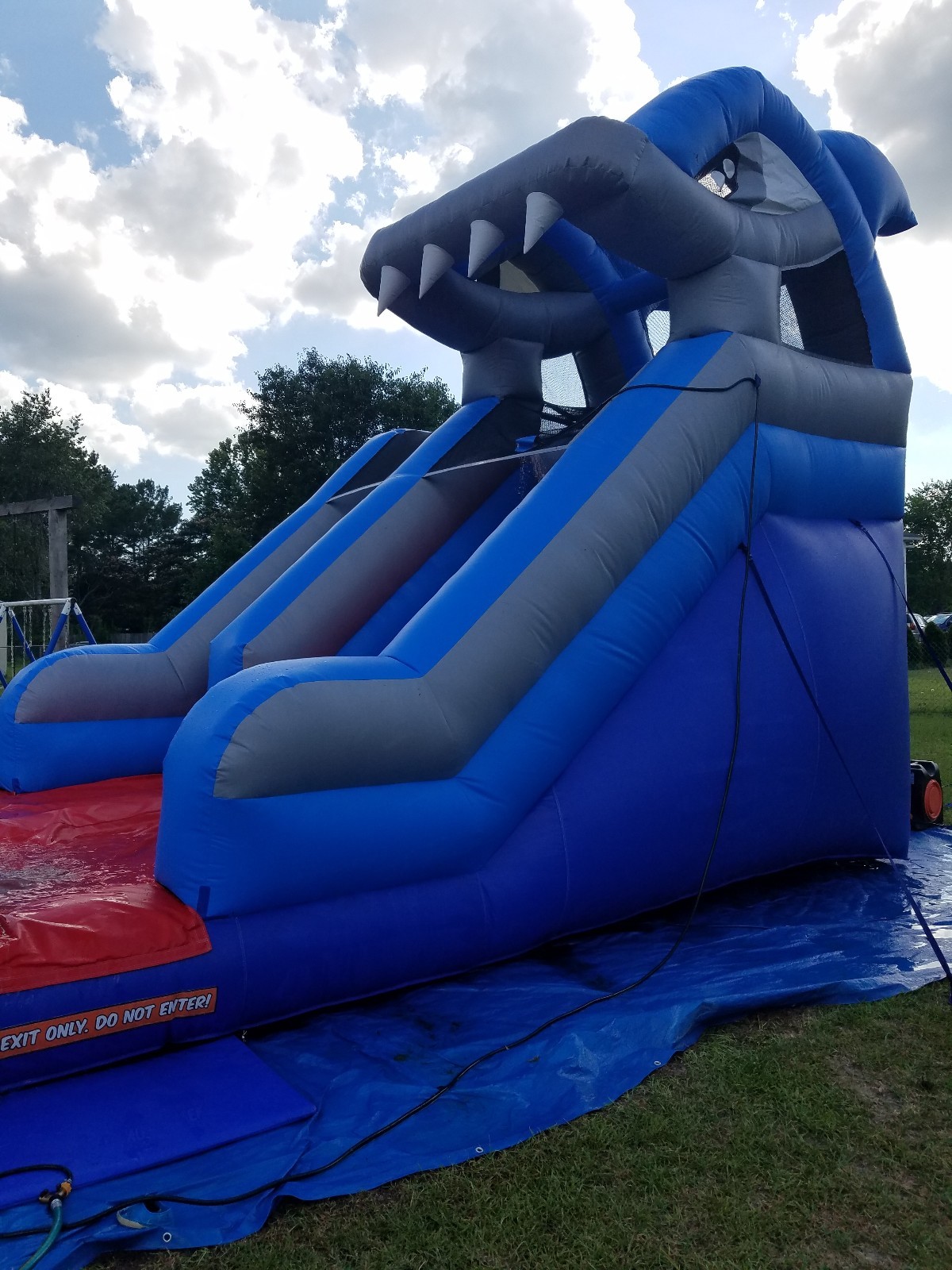inflatable shark water slide