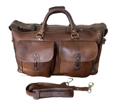 Ghurka Express No. 2 Leather Duffel Bag Marley Hodgson Chestnut Brown Vintage US