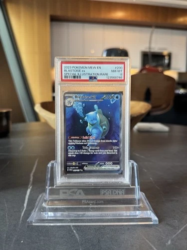 2023 POKEMON MEW EN-151 SPECIAL ILLUSTRATION RARE #200 BLASTOISE EX PSA 8