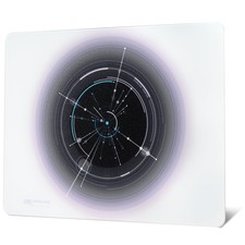 XVX Glass Mousepad Gaming, White Overload Hard Mouse Pads for Gaming,Professi...