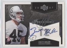 2007 Upper Deck Inkcredible Zach Miller #INK-ZM Rookie Auto RC