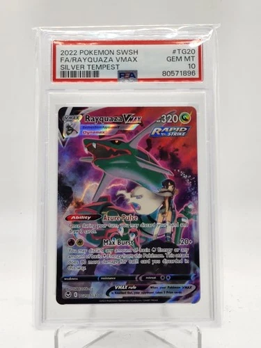 RAYQUAZA VMAX 2022 POKEMON SILVER TEMPEST TRAINER GALLERY #TG20 FA PSA 10 Q0895