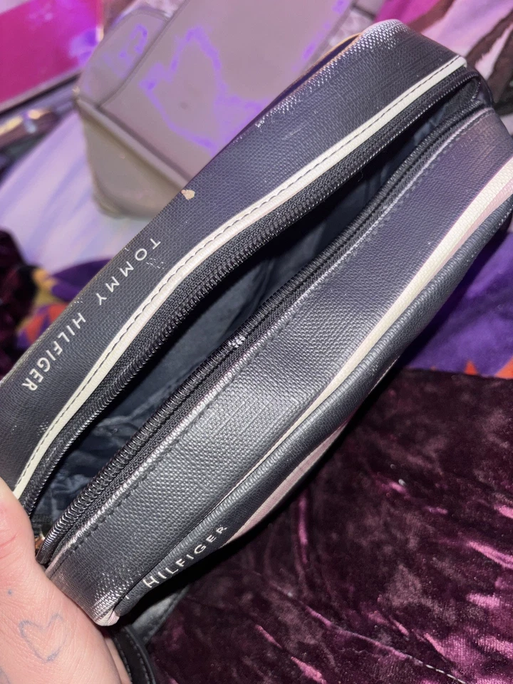 Tommy Hilfiger Bolso de Mano Bandolera Cartera Mensajero RAYAS ROSA AZUL Foto 2 de 4