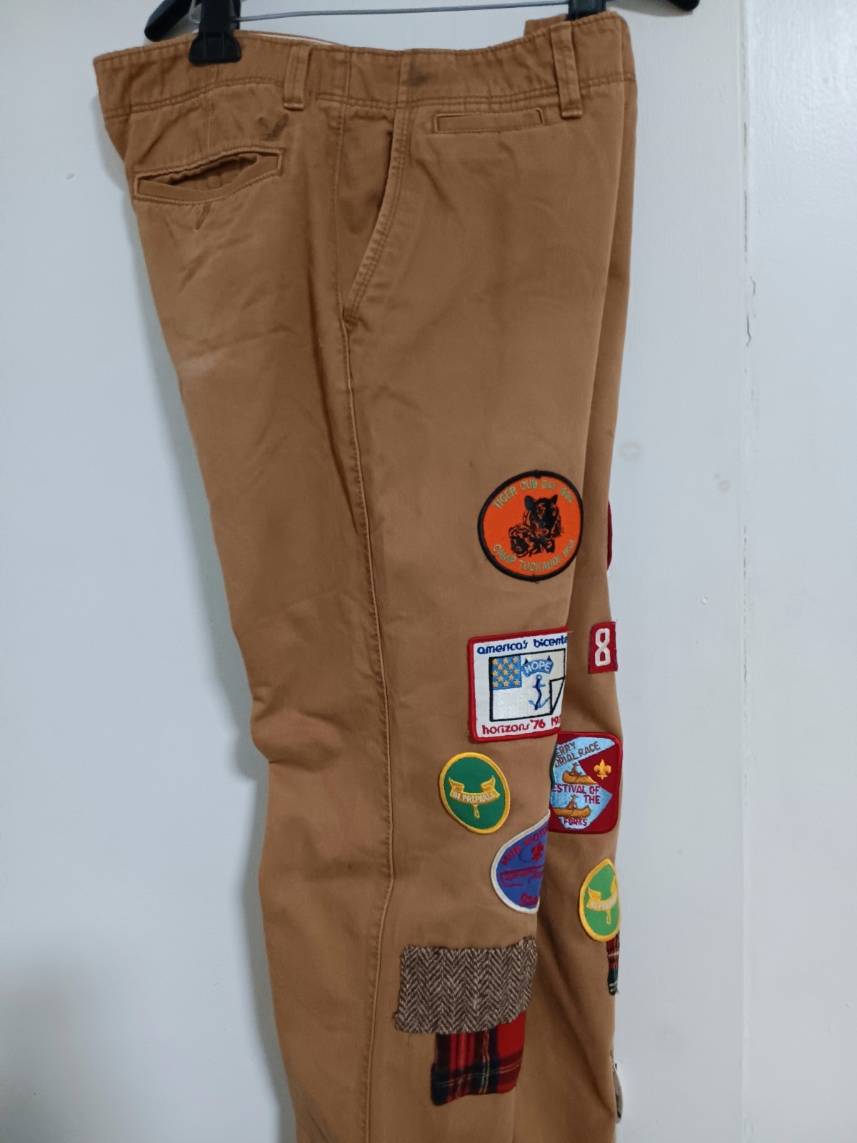 Custom Made American Eagle Patchwork Khakis Size … - image 22