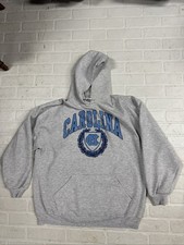 Vintage Russell Athletic UNC Tarheels Hoodie Men  s XL Gray Cotton Poly Blend USA