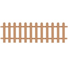WPC Picket Fence Outdoor Fence Panel Lawn Barrier Garden Border Edge vidaXL