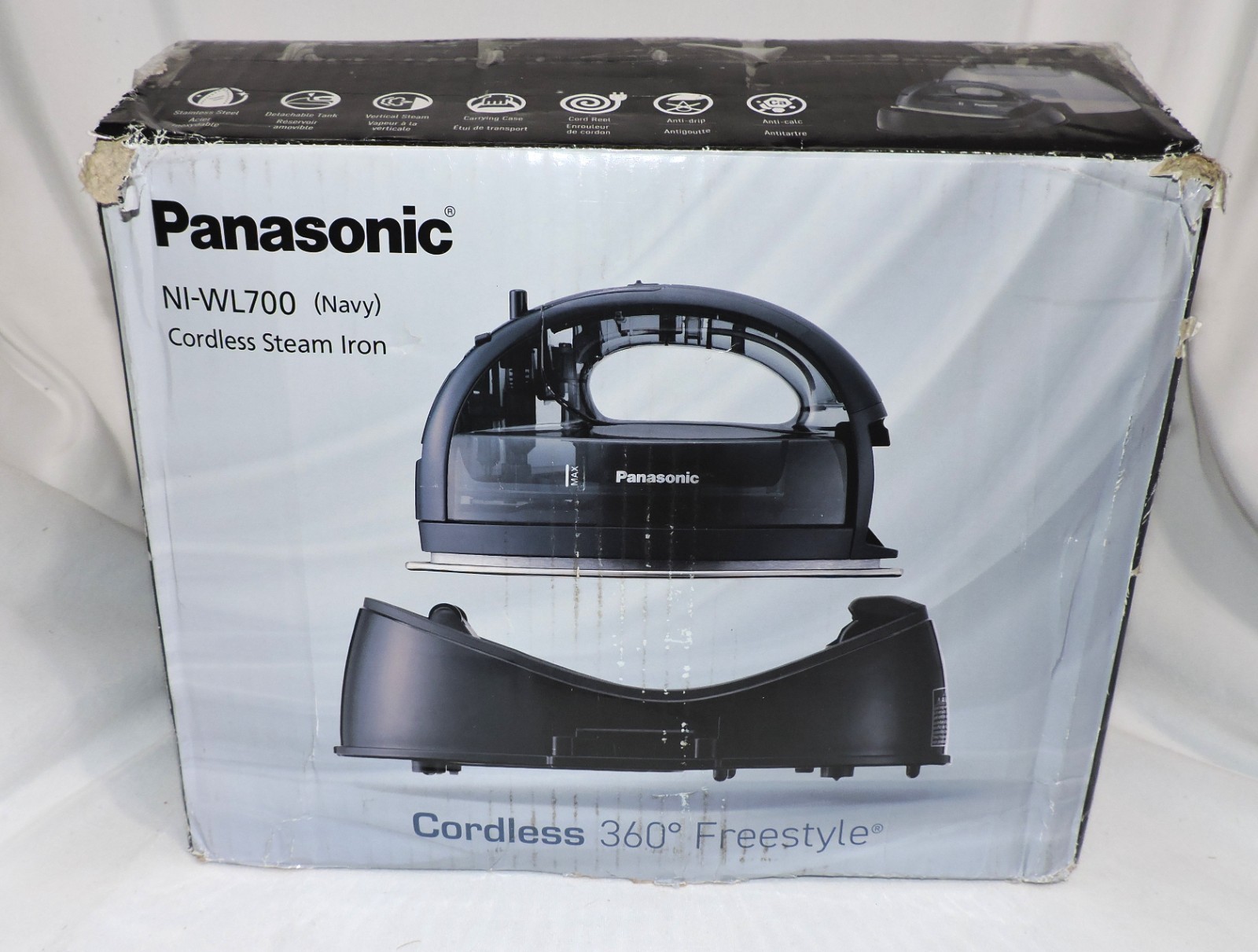 Panasonic Cordless Iron, Steam Dry 1500W Wide Stainless Stee