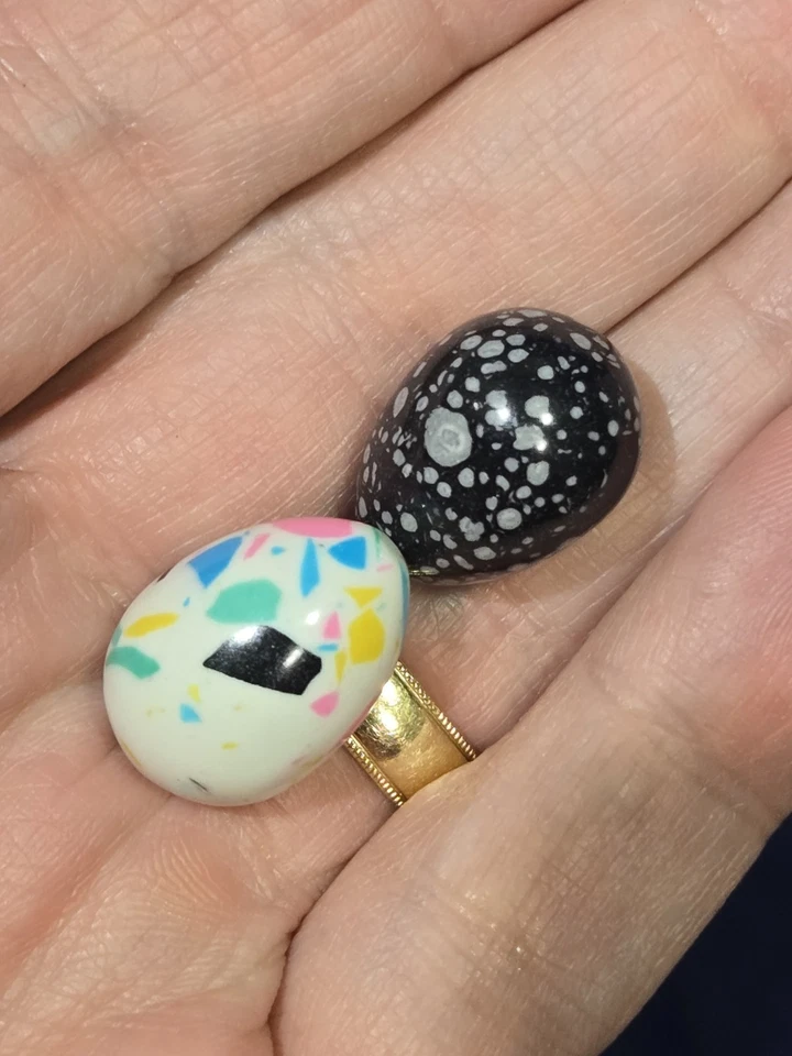 20 huevos de piedra natural: tesoros pulidos de la tierra - absolutamente hermosos Foto 4 de 4