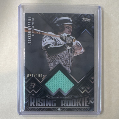 Topps 2024 Update Rising Rookie Relics Jackson Merrill RRR-JM Black /199 RC MEM