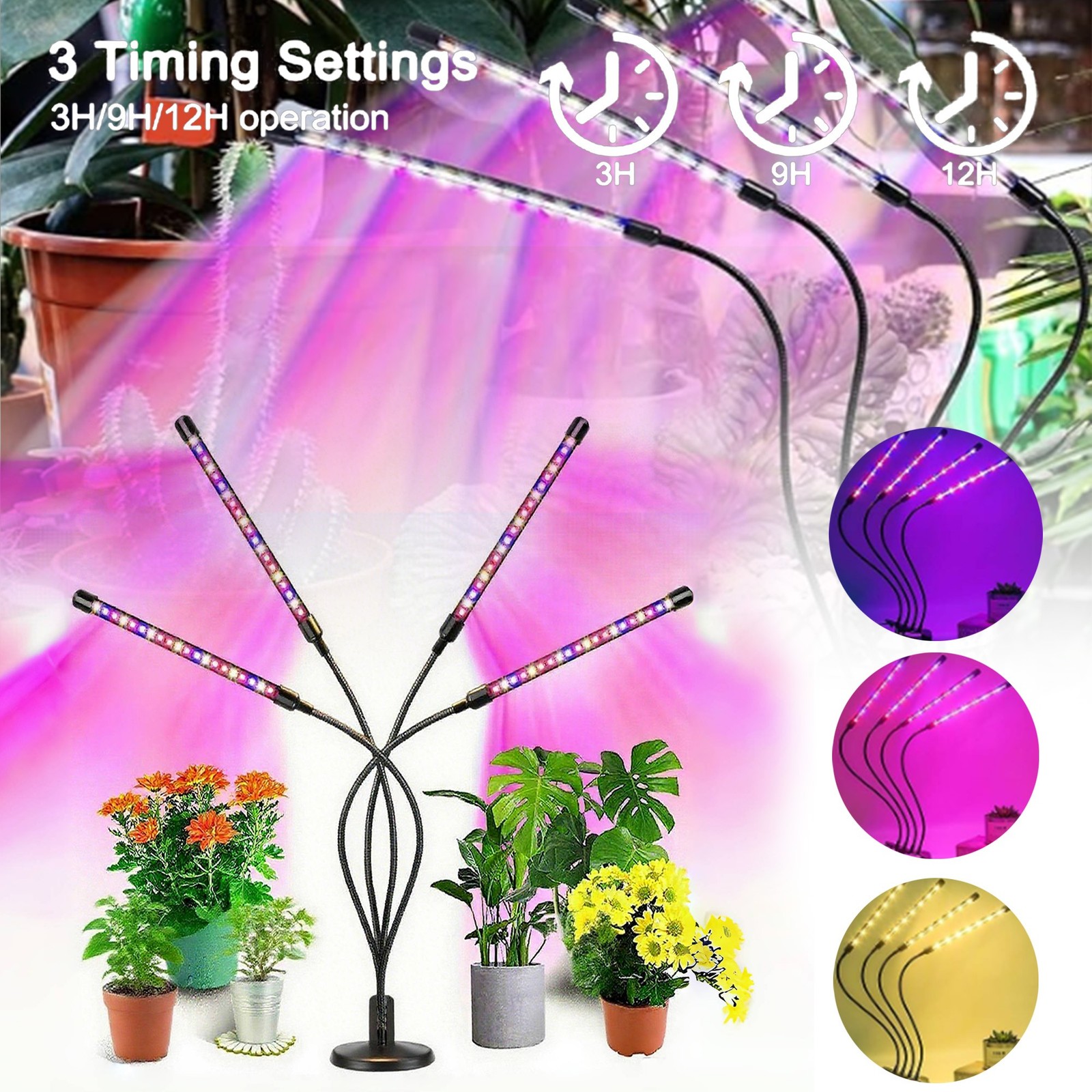 With Stand For Indoor Plants Full Spectrum Plant Grow Lamp