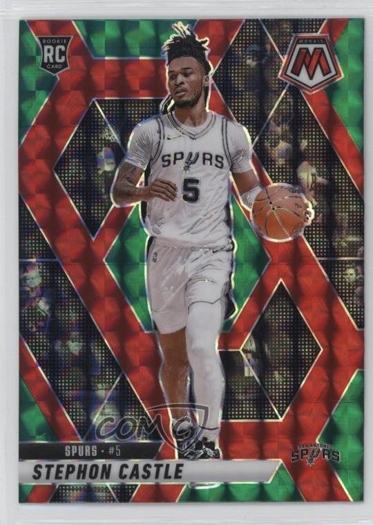 2024-25 Panini Mosaic Rookies Choice Red & Green Prizm Stephon Castle #236 1oq1