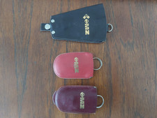 MZ Motorcycle Motorbike Real Leather Keyring set NEW OLD STOCK 1970s
