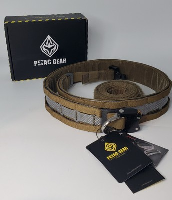 #ad PETAC GEAR Tactical Belt Low Profile Molle Battle Cobra Belt Laser Cut Size Larg $79.00